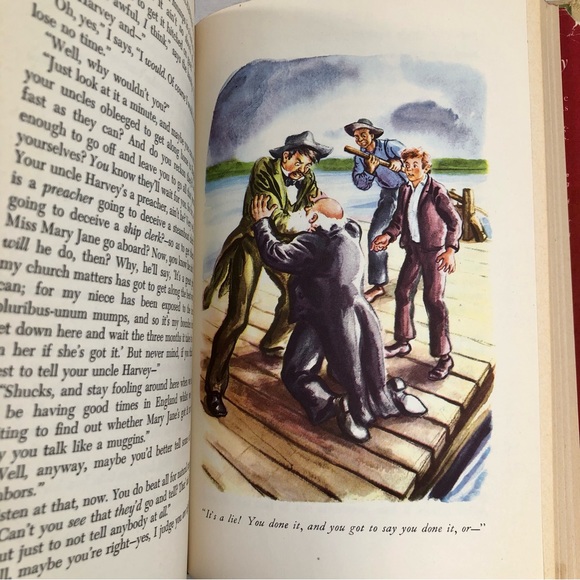 Mark Twain The Adventures Of Huckleberry Finn with Dust Jacket 1948 - Picture 5 of 8